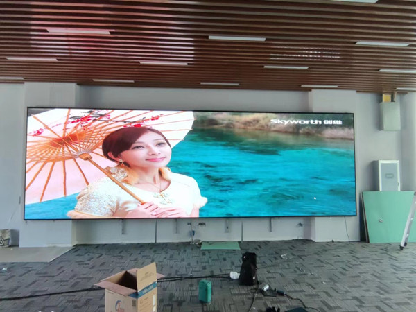 临淄P1.53led小间距屏安装案例